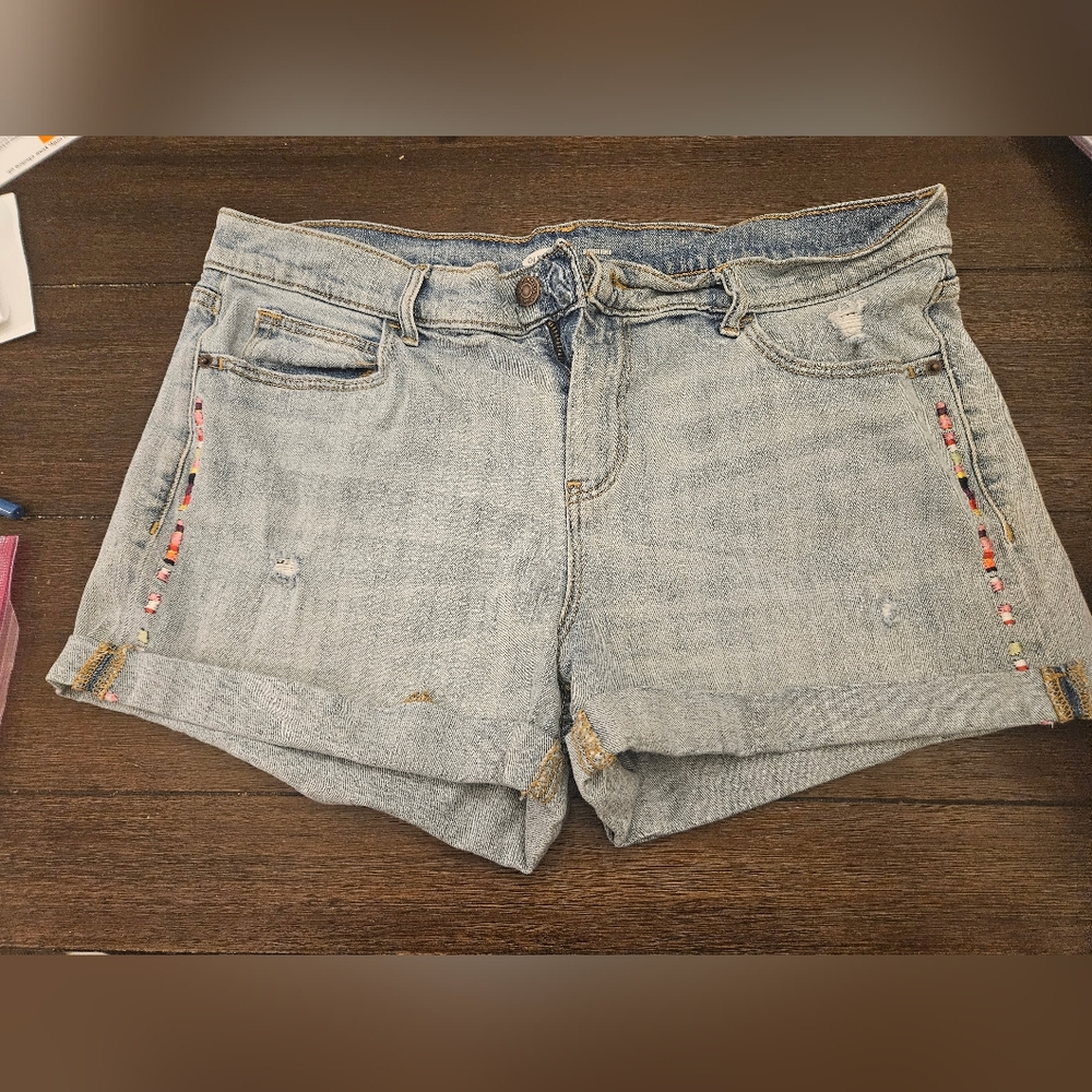 Old Navy Blue Boyfriend Denim Shorts